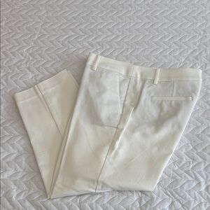LOFT Women's Cream The Riviera Slim Dress Pants